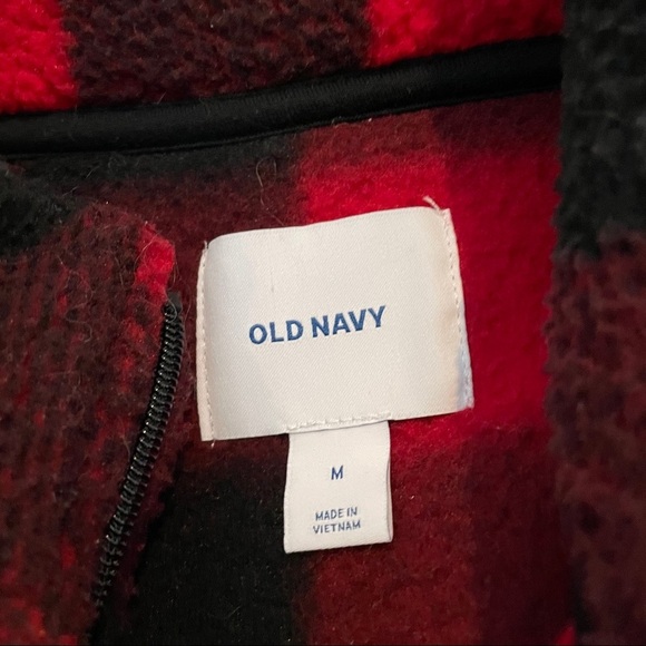 Old Navy Buffalo Check Sherpa Pullover - Picture 2 of 3